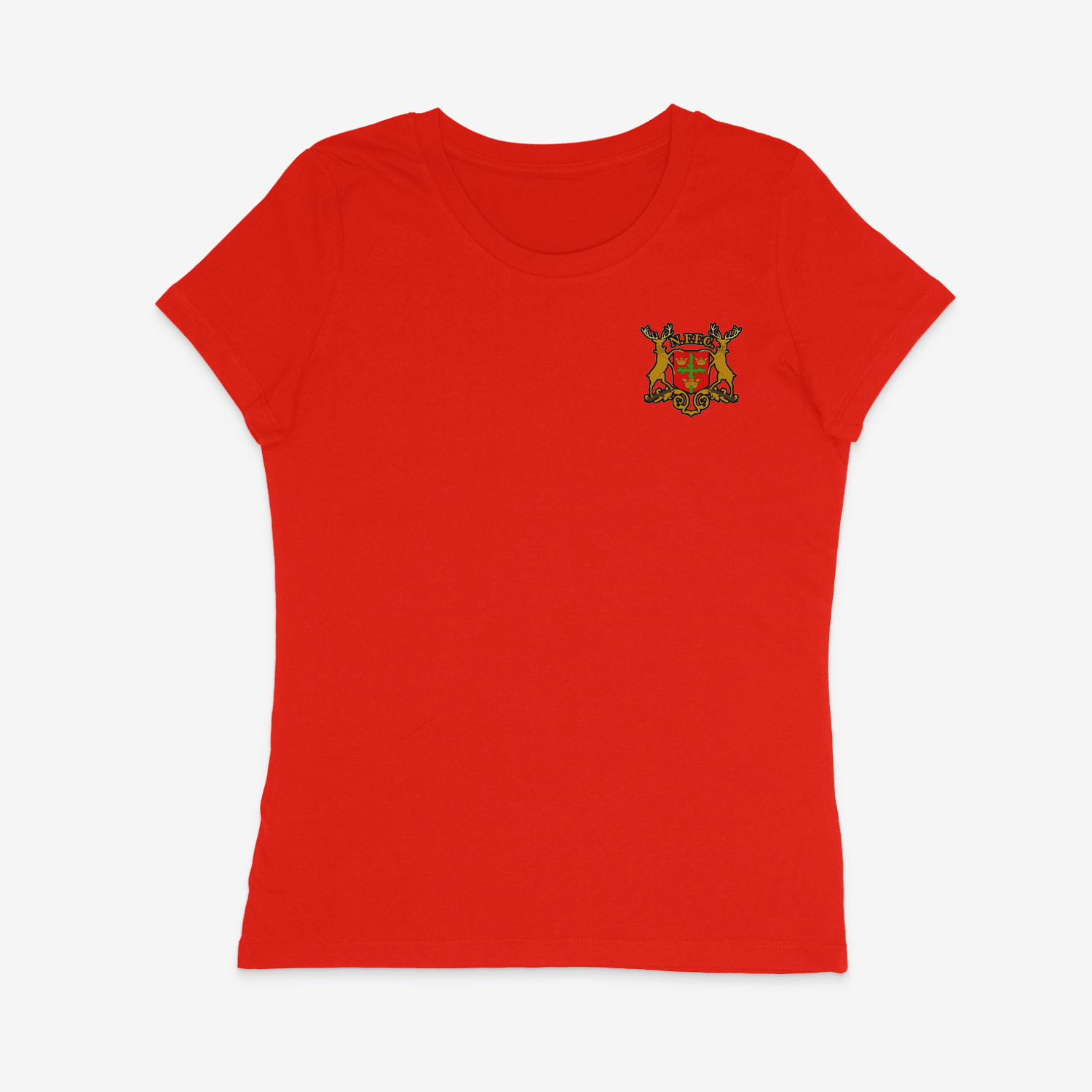 Women's Short Sleeve Fitted T-Shirt - Old Skool by Nottingham Reds