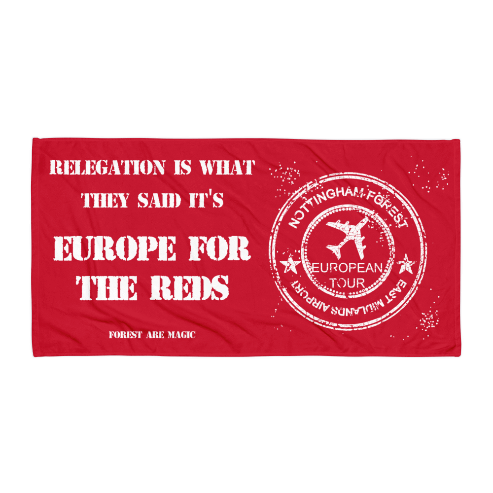 Beach Towel - Waka Waka Europe by Nottingham Reds