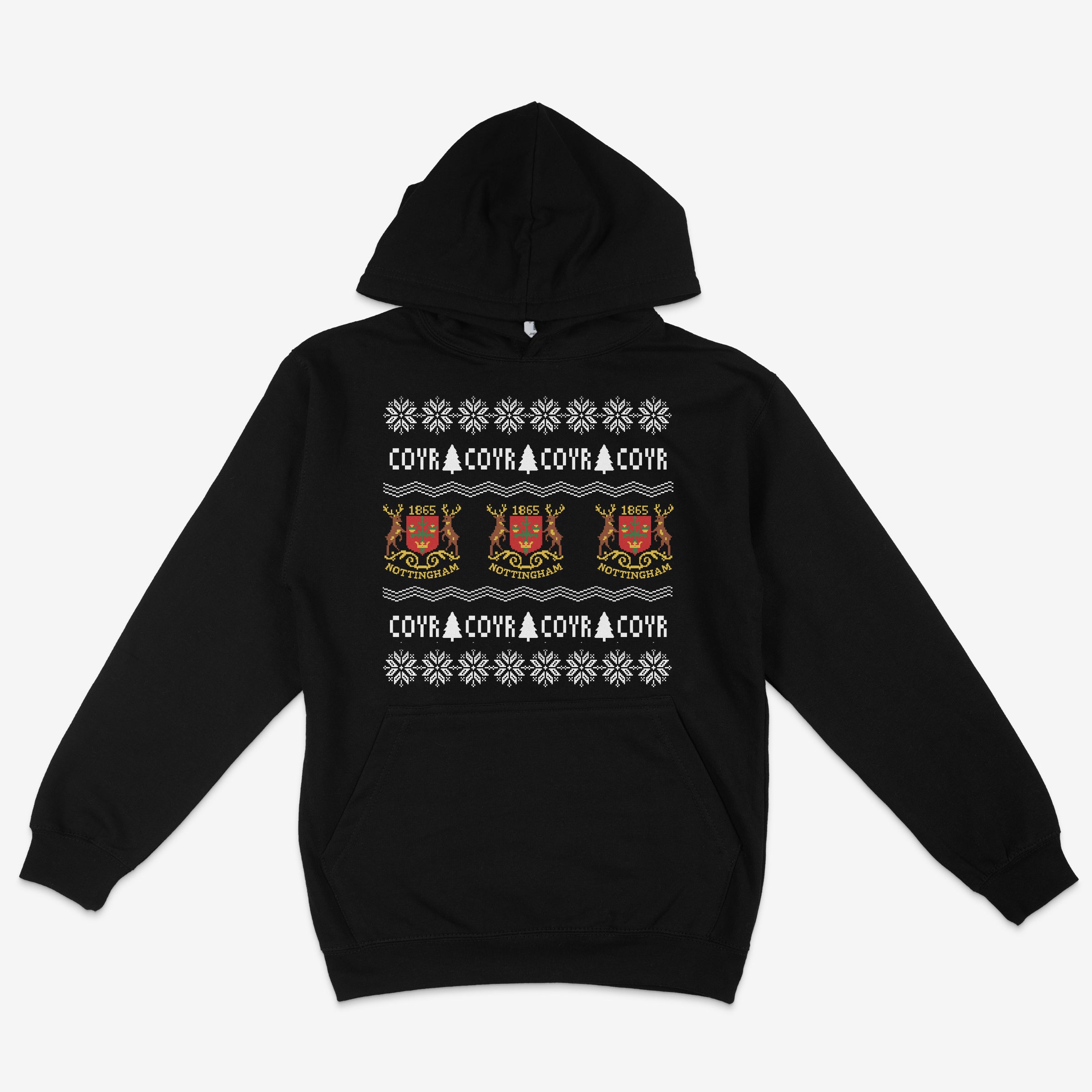 Unisex Hoodie - Old Skool Christmas Jumper by Nottingham Reds