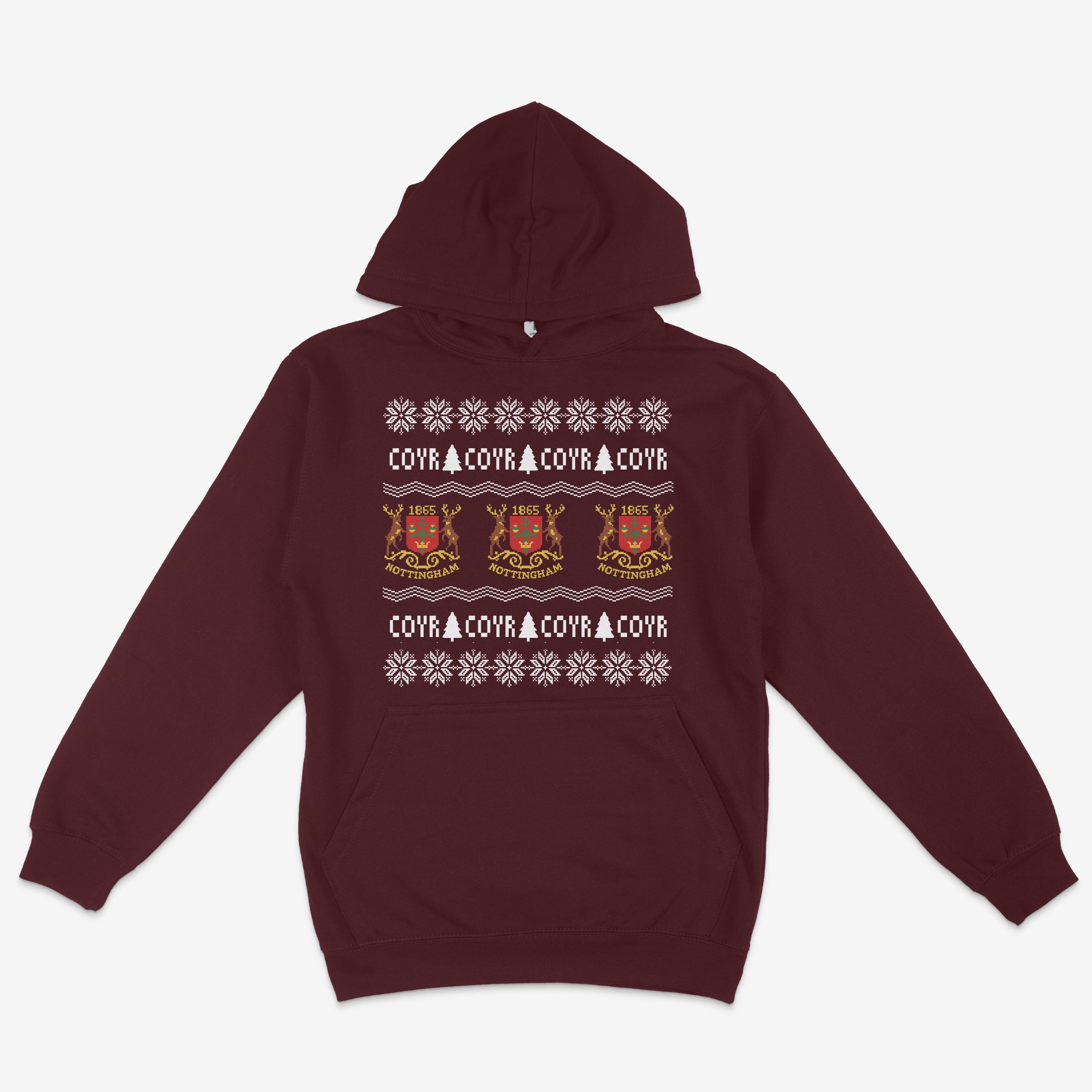 Unisex Hoodie - Old Skool Christmas Jumper by Nottingham Reds