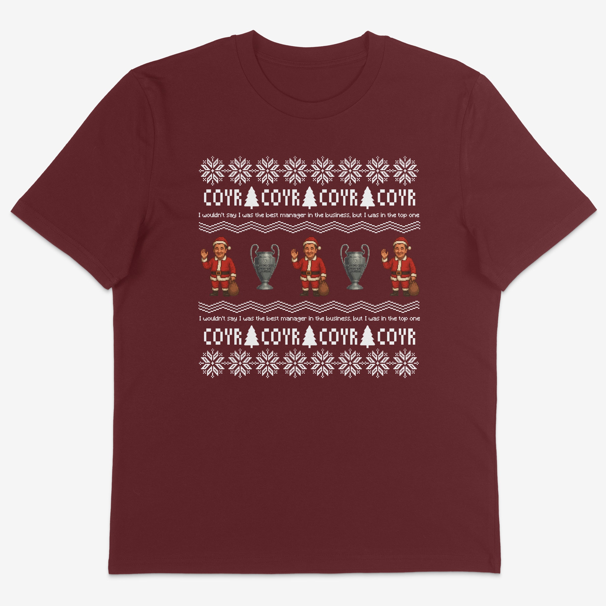 Unisex Short Sleeve T-Shirt - Top One Christmas Jumper by Nottingham Reds
