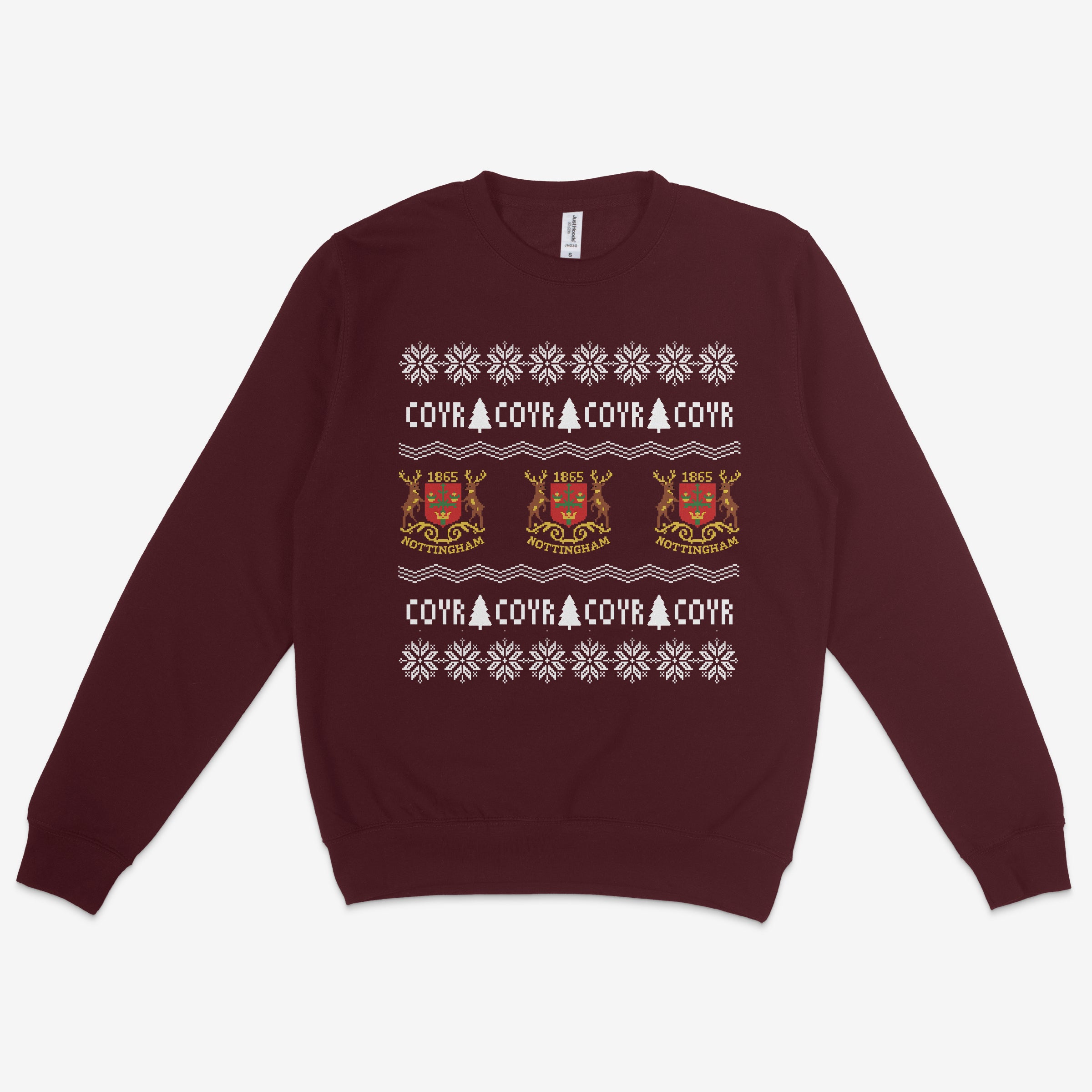 Unisex Sweatshirt - Old Skool Christmas Jumper by Nottingham Reds