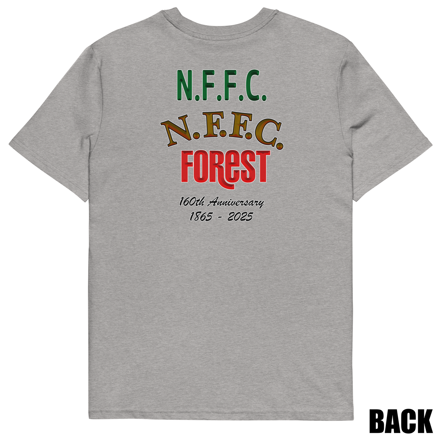 Unisex Short Sleeve T-Shirt - 160 with back print by Nottingham Reds