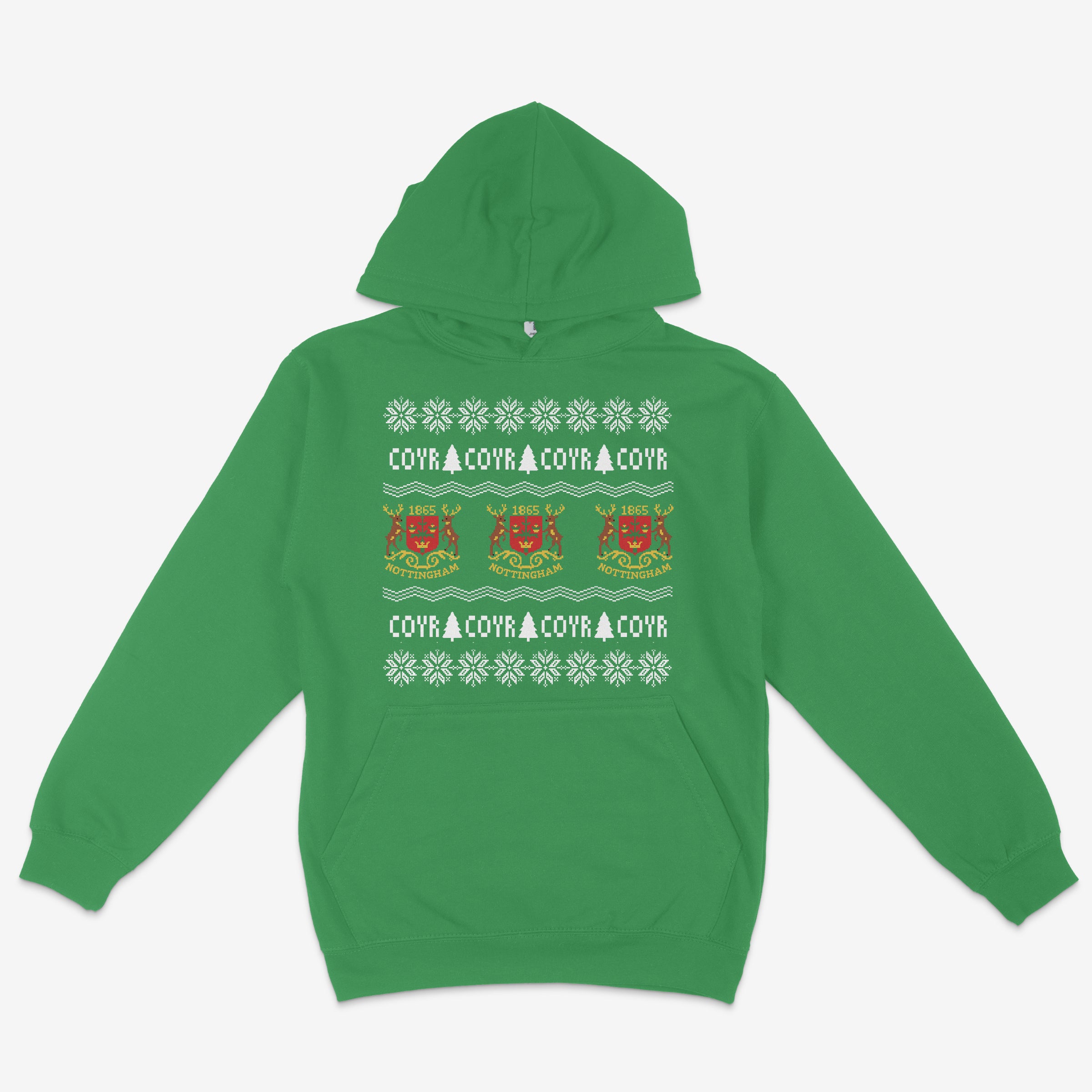 Unisex Hoodie - Old Skool Christmas Jumper by Nottingham Reds