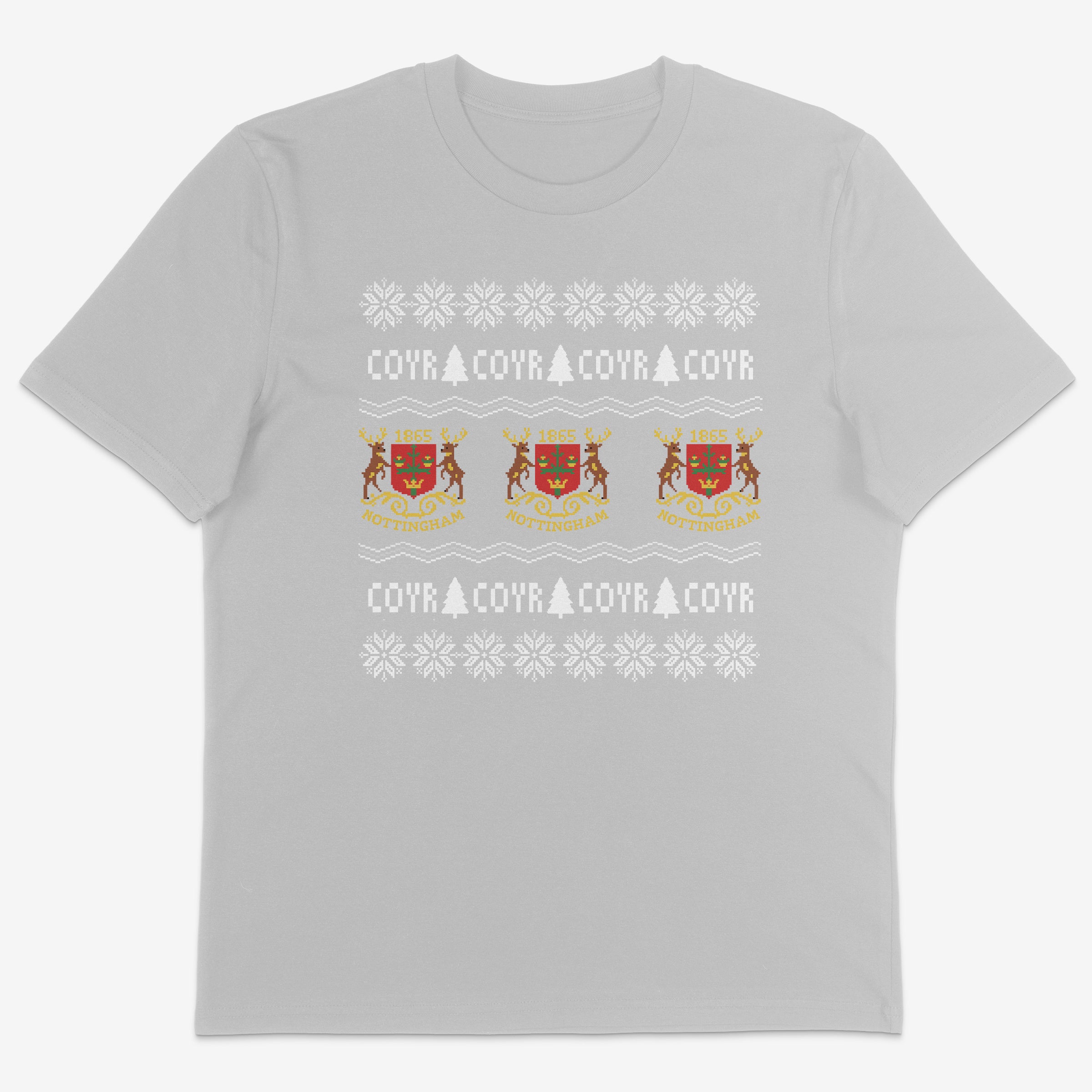 Unisex Short Sleeve T-Shirt - Old Skool Christmas Jumper by Nottingham Reds