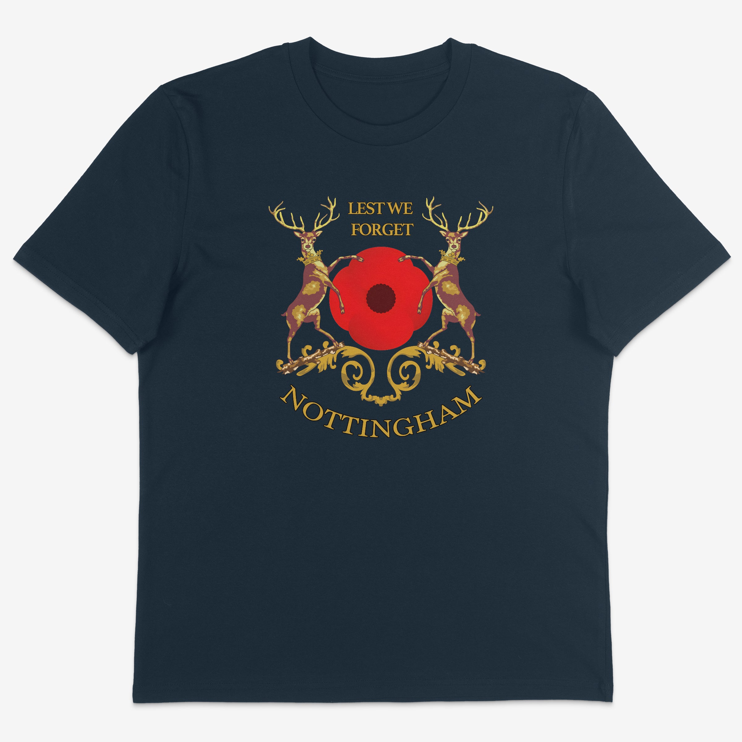 Unisex Short Sleeve T-Shirt - Lest we forget by Nottingham Reds