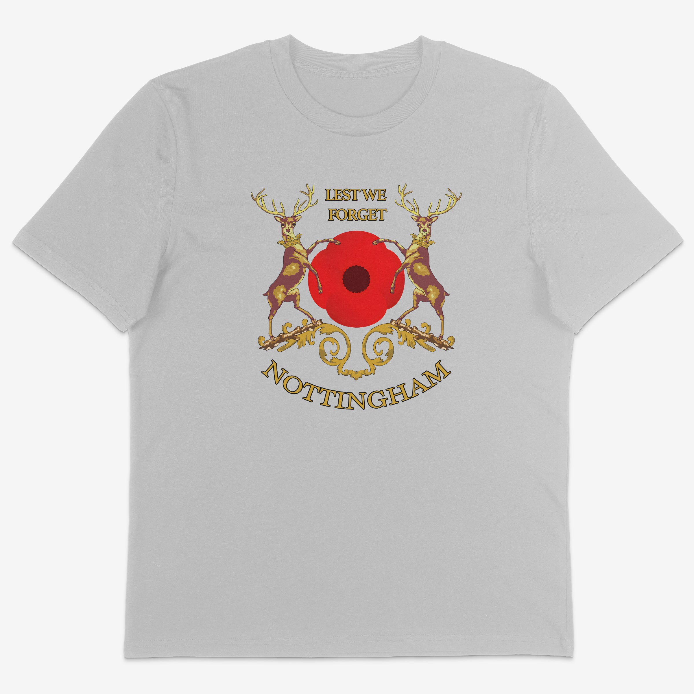 Unisex Short Sleeve T-Shirt - Lest we forget by Nottingham Reds
