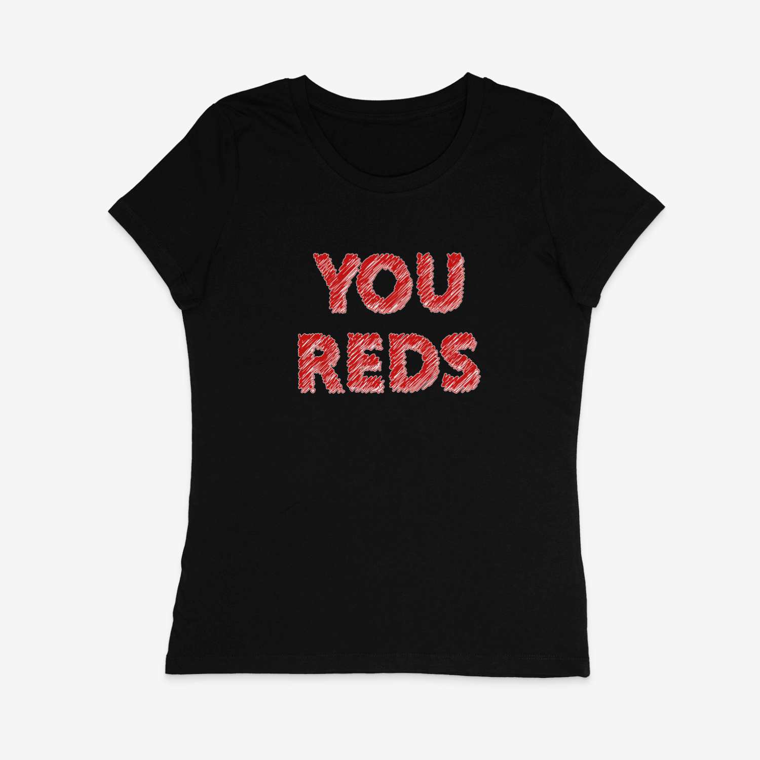 Women's Short Sleeve Fitted T-Shirt - You Reds 2 by Nottingham Reds