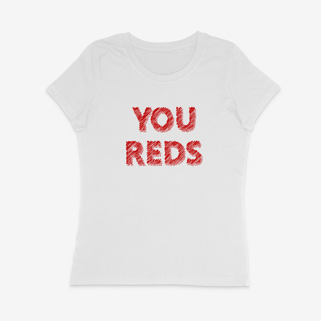 Women's Short Sleeve Fitted T-Shirt - You Reds 2 by Nottingham Reds