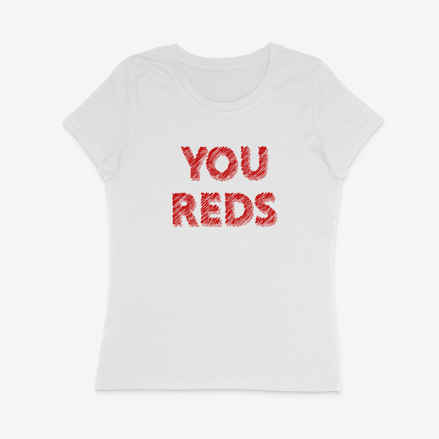 Women's Short Sleeve Fitted T-Shirt - You Reds 2 by Nottingham Reds