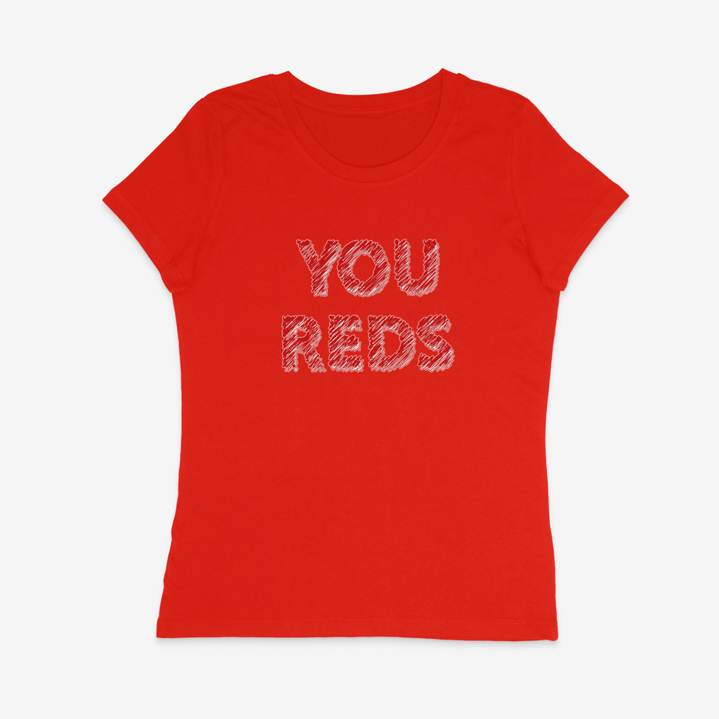 Women's Short Sleeve Fitted T-Shirt - You Reds 2 by Nottingham Reds