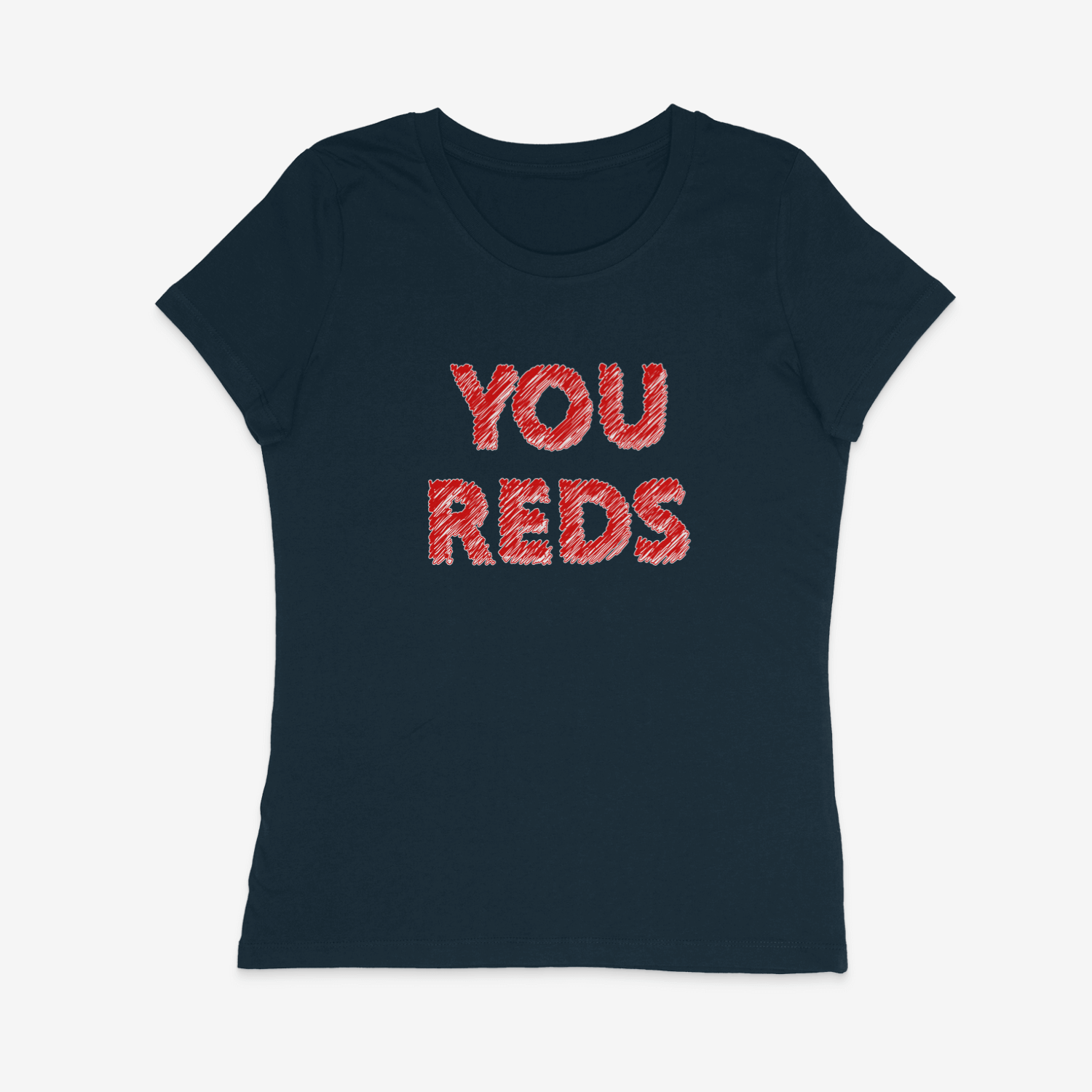 Women's Short Sleeve Fitted T-Shirt - You Reds 2 by Nottingham Reds