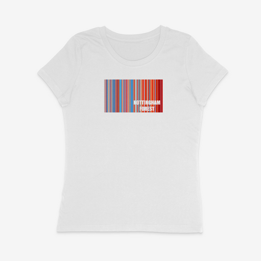 Women's Short Sleeve Fitted T-Shirt - Stripes by Nottingham Reds