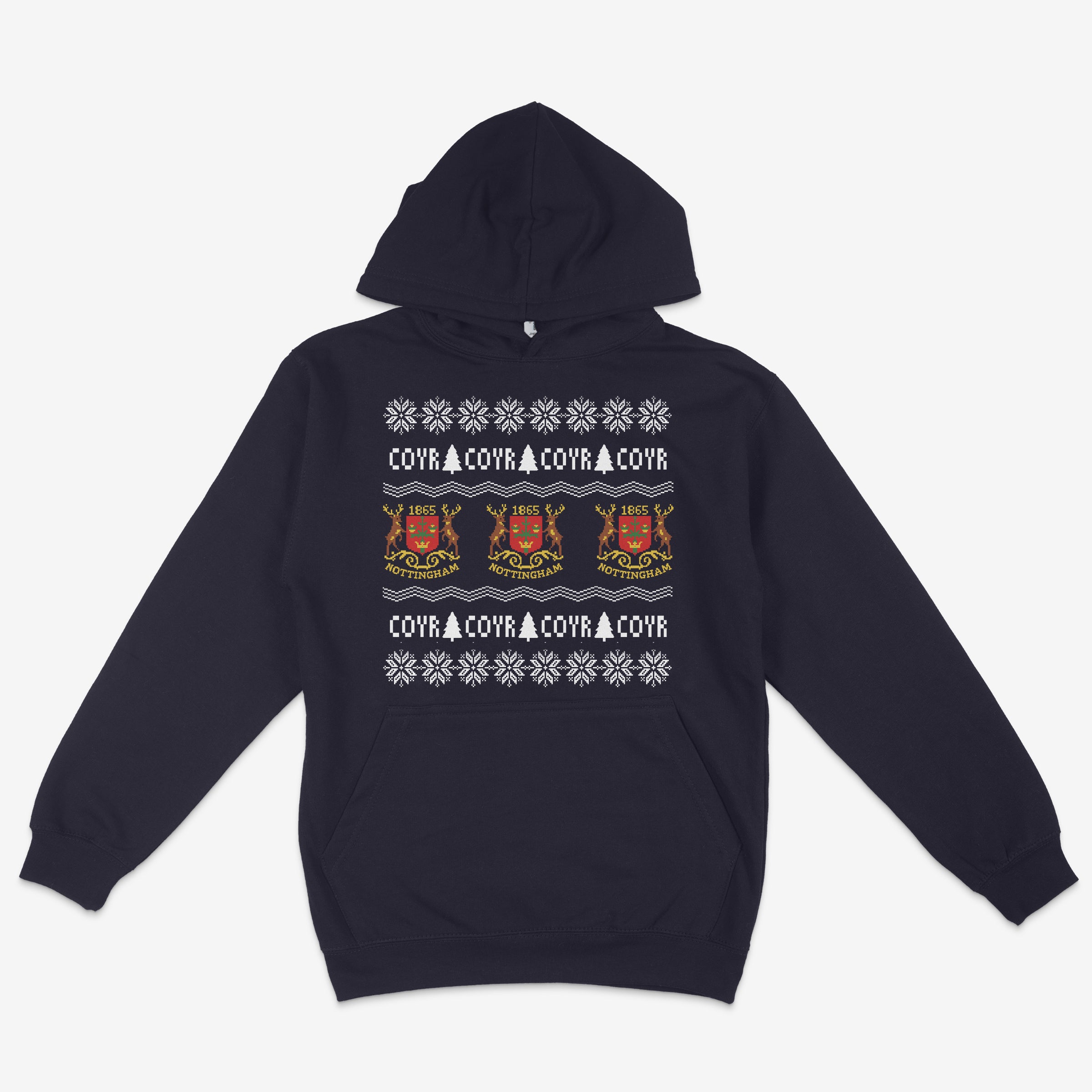 Unisex Hoodie - Old Skool Christmas Jumper by Nottingham Reds
