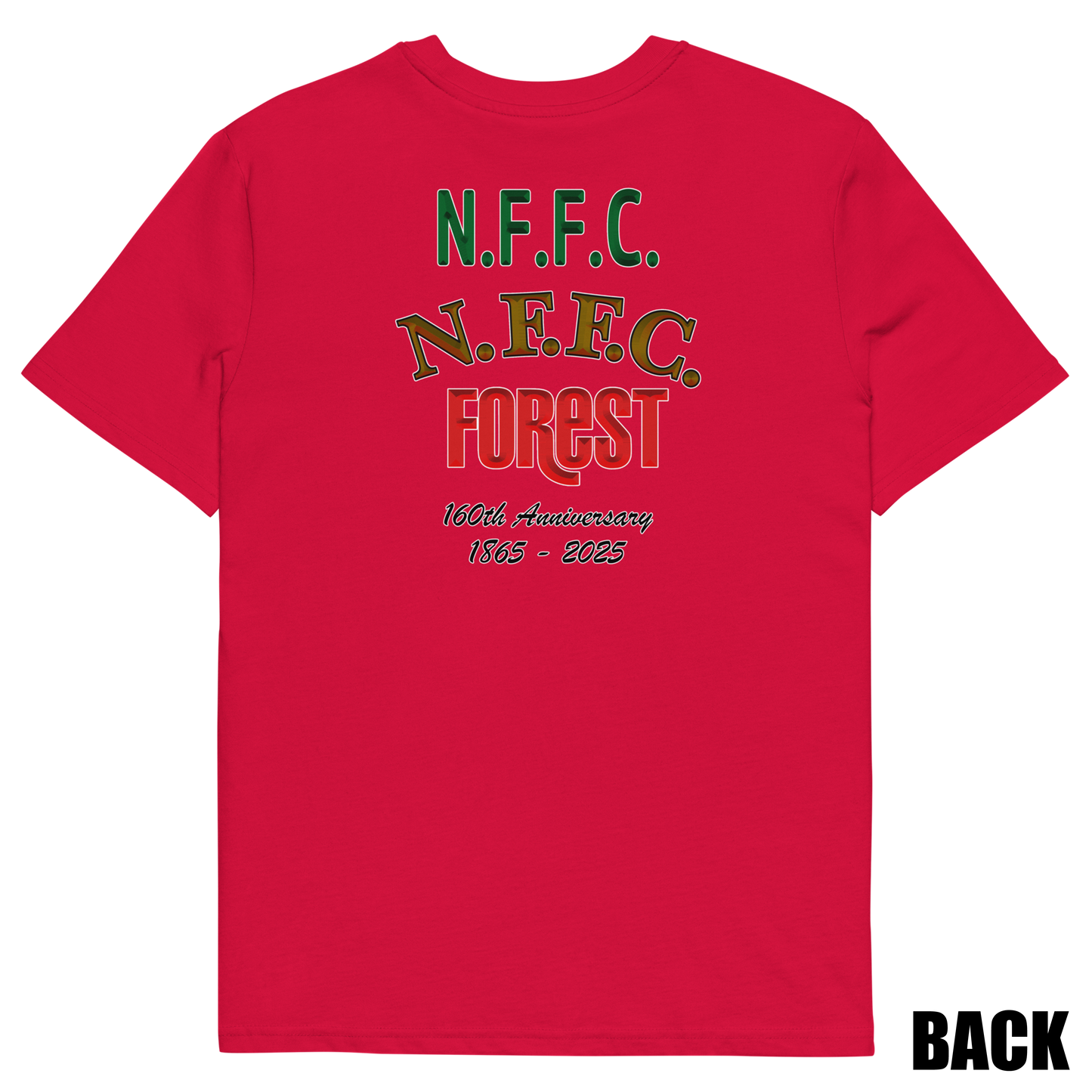 Unisex Short Sleeve T-Shirt - 160 with back print by Nottingham Reds