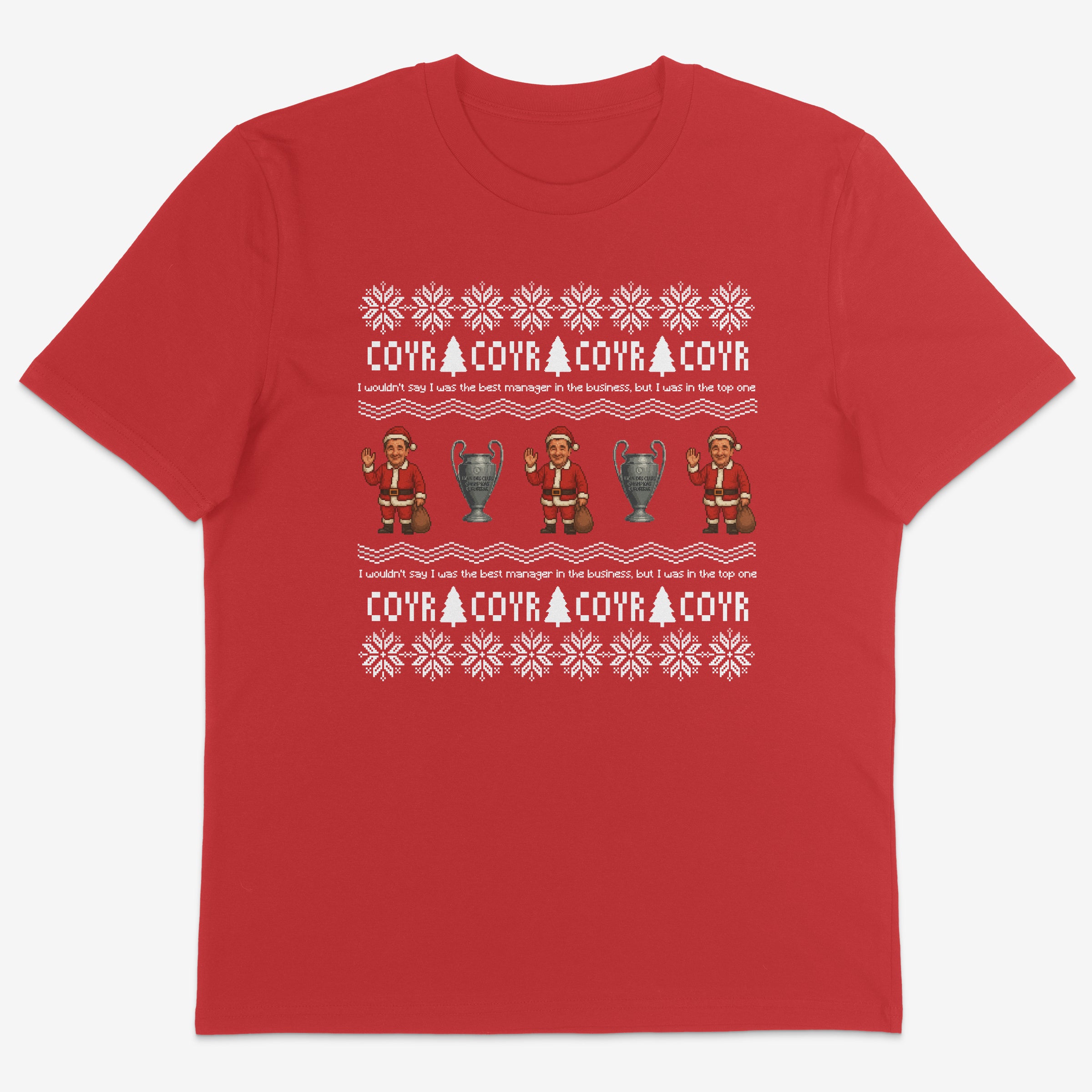 Unisex Short Sleeve T-Shirt - Top One Christmas Jumper by Nottingham Reds