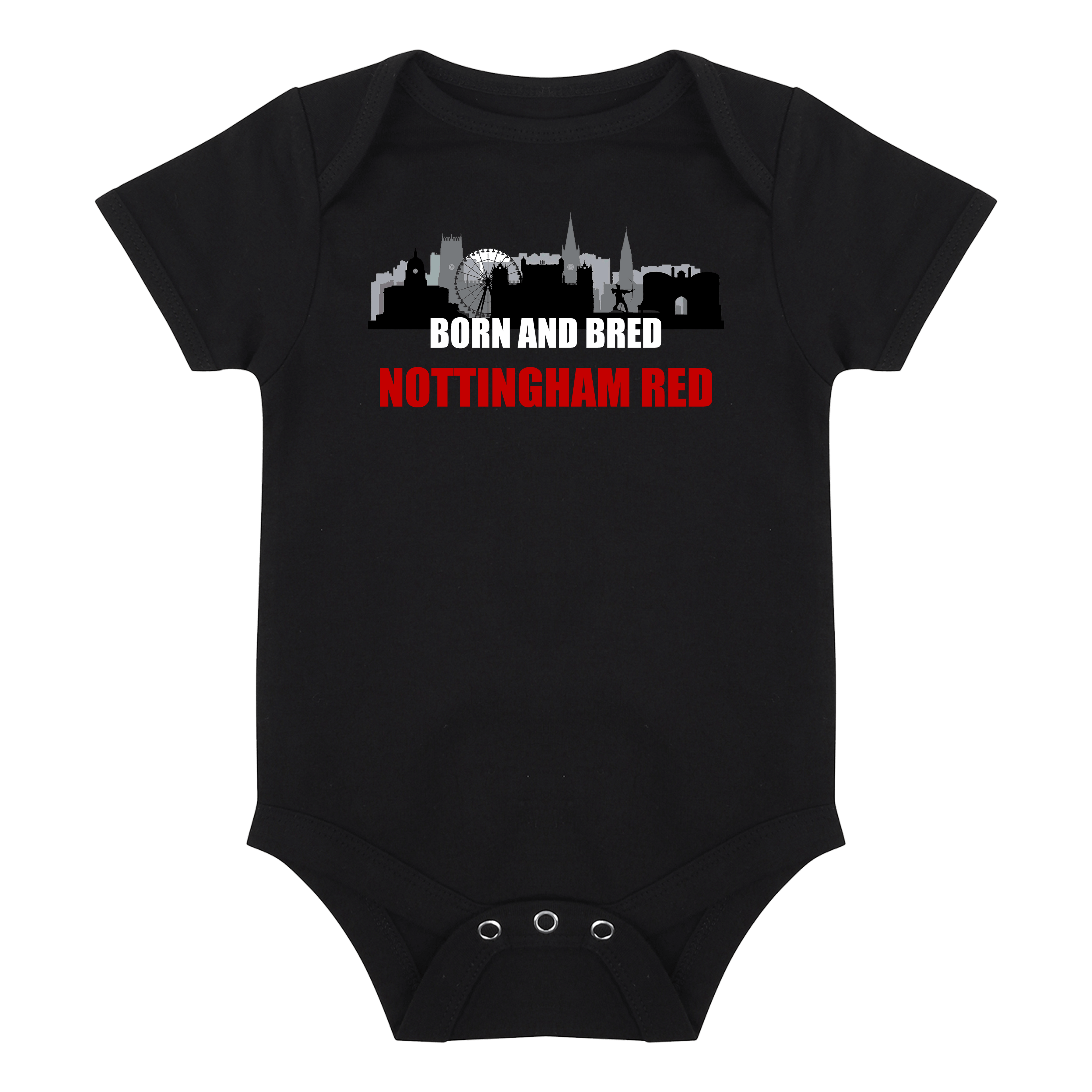 Baby Bodysuit - Born and Bred by Nottingham Reds