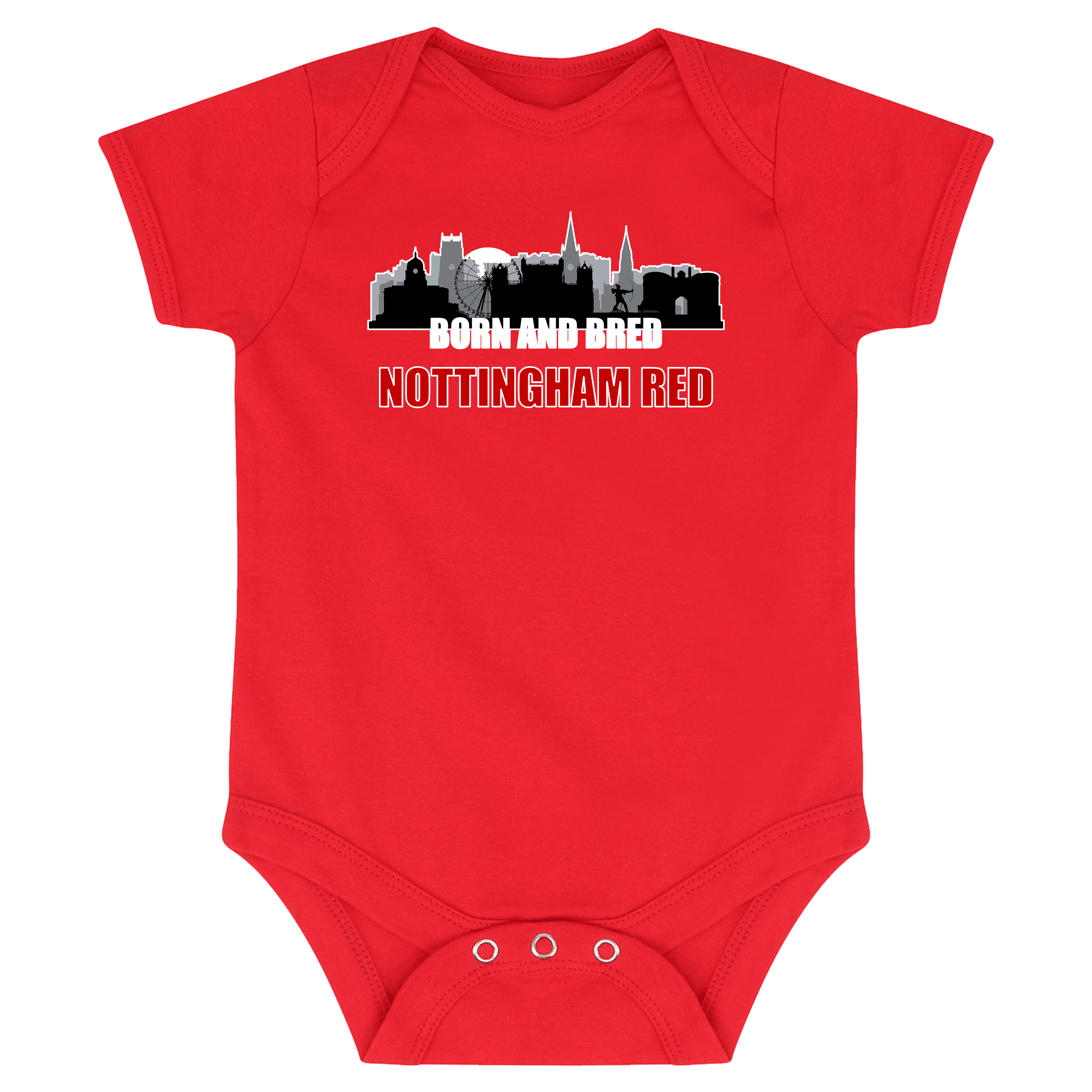 Baby Bodysuit - Born and Bred by Nottingham Reds