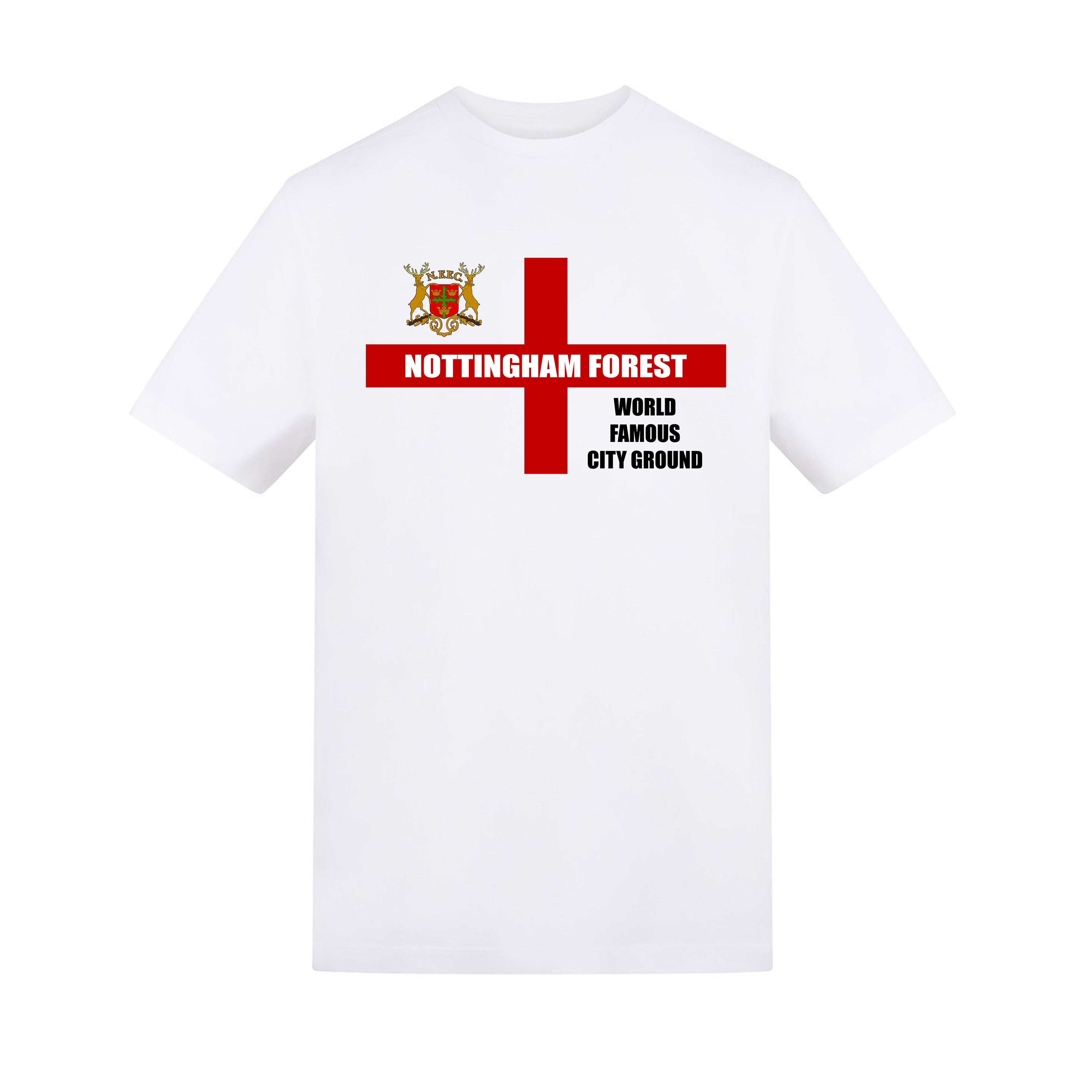 Unisex Short Sleeve T-Shirt - England Flag by Nottingham Reds