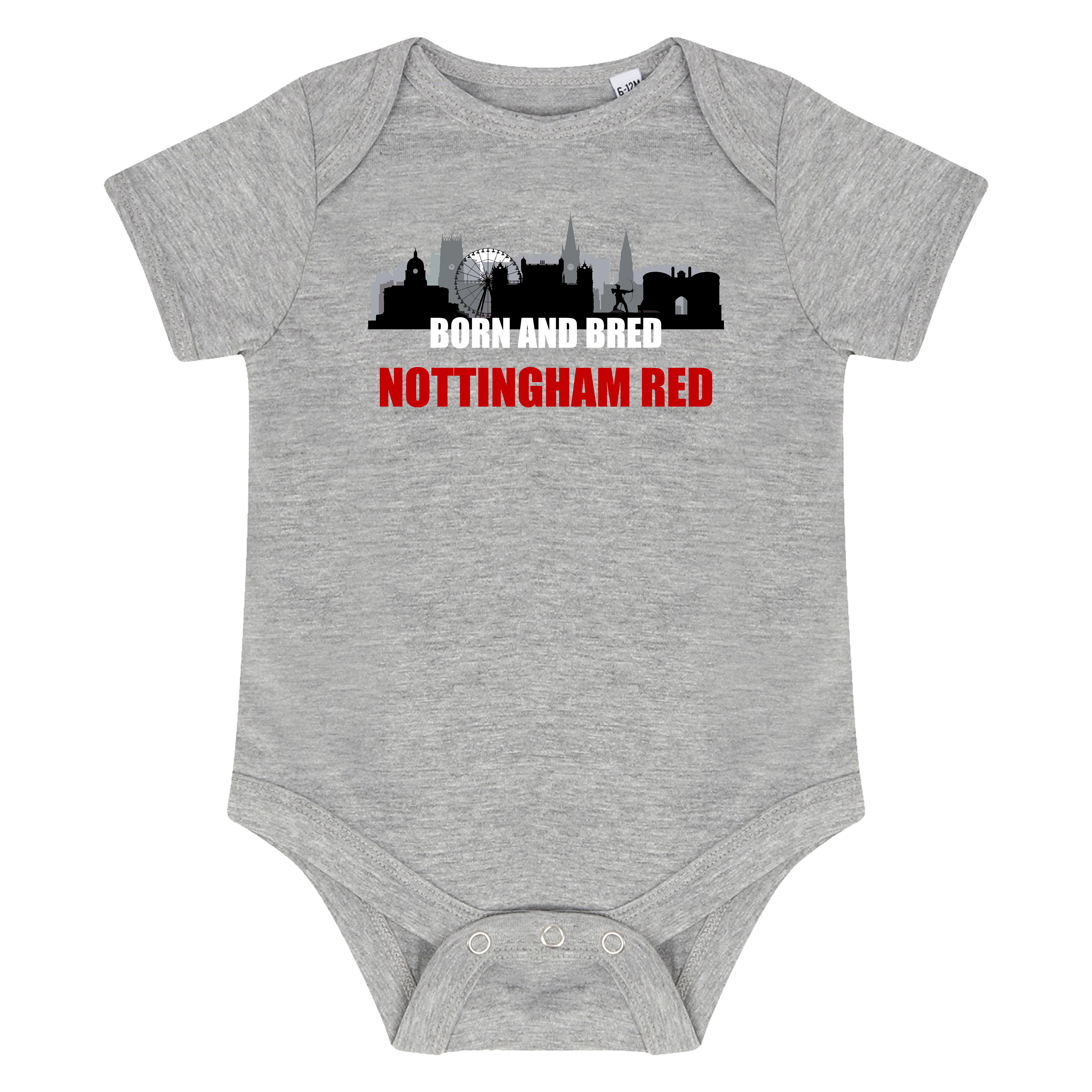 Baby Bodysuit - Born and Bred by Nottingham Reds