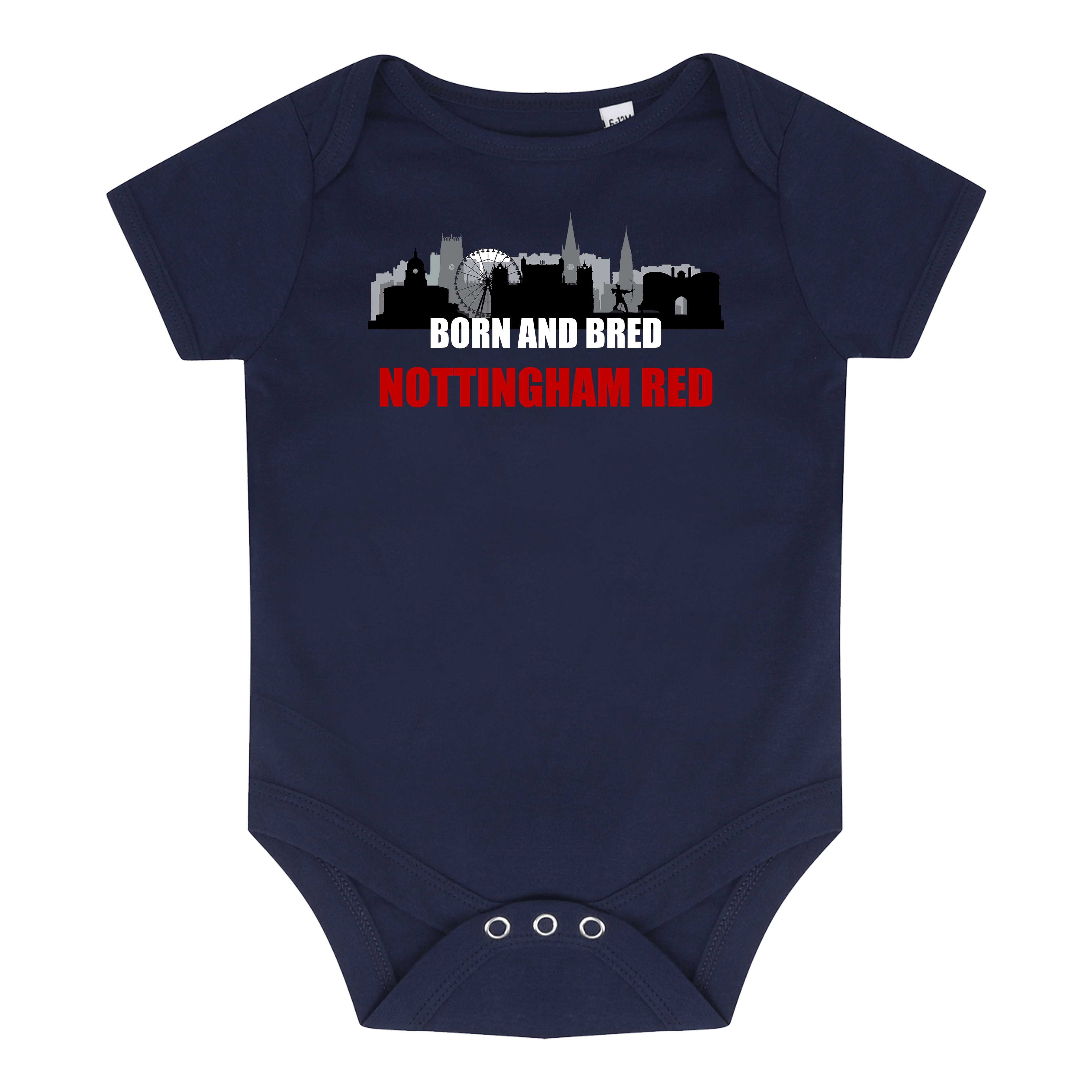 Baby Bodysuit - Born and Bred by Nottingham Reds