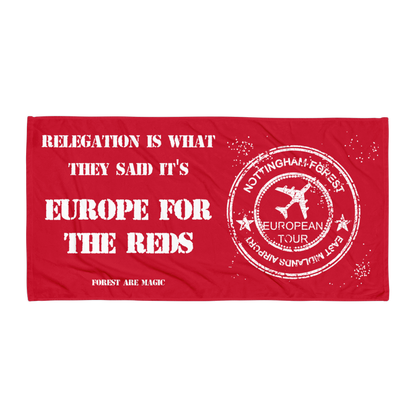 Beach Towel - Waka Waka Europe by Nottingham Reds