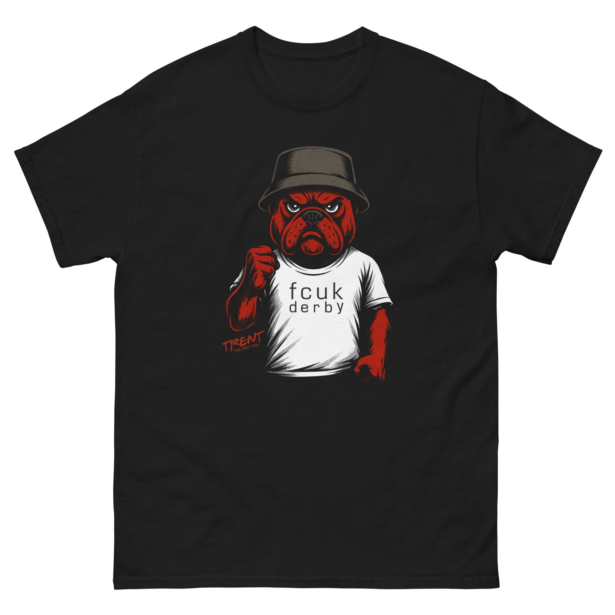 Unisex Short Sleeve T-Shirt - FCUK Derby feat. Trent the Red Dog by Nottingham Reds