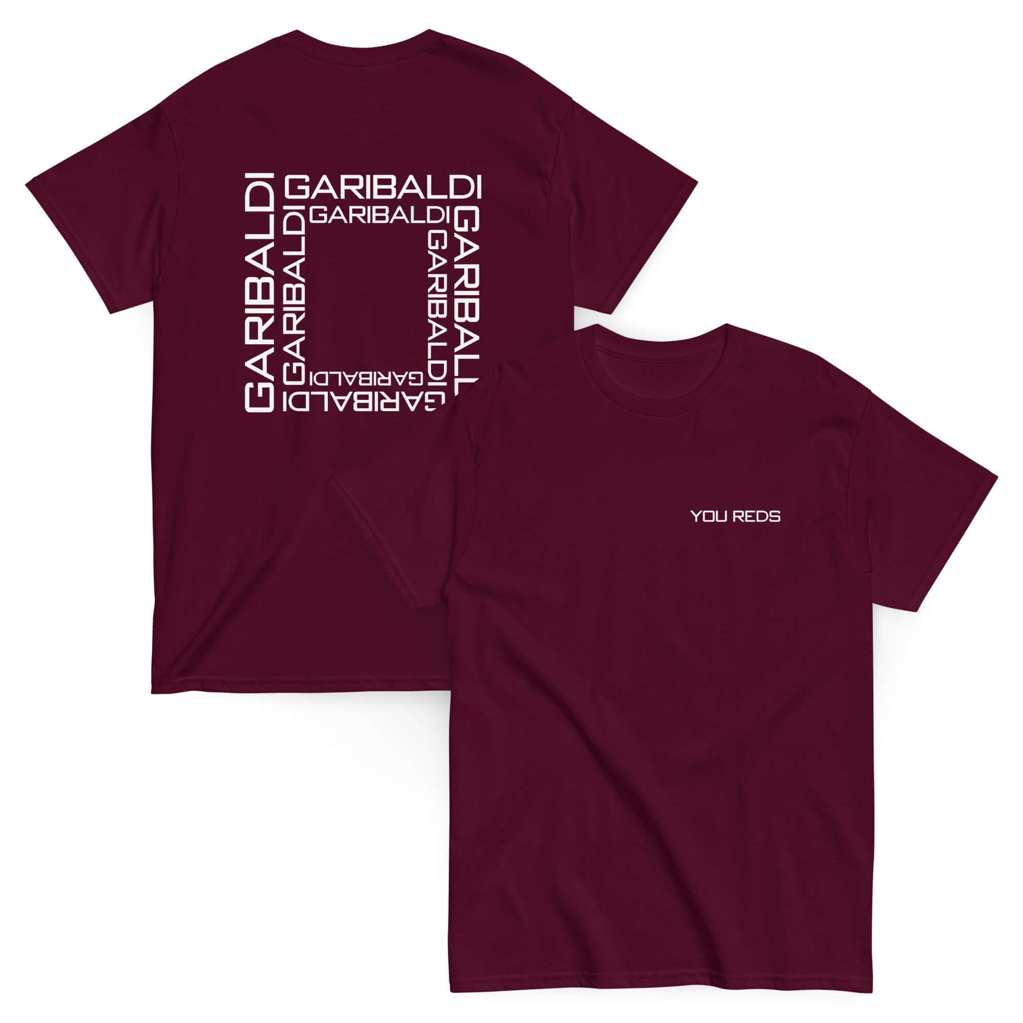 Unisex Short Sleeve T-Shirt - Garibaldi Reds by Nottingham Reds