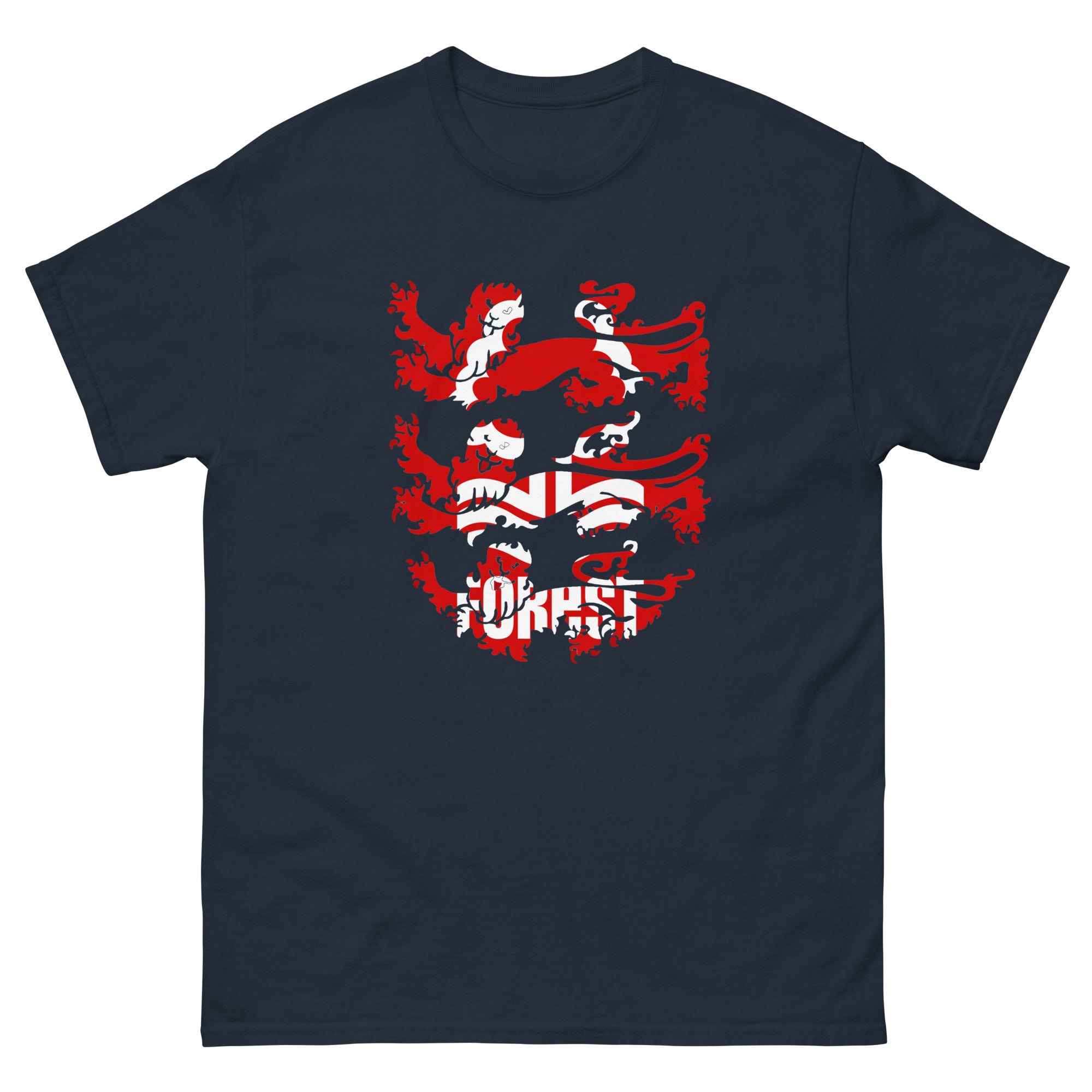Unisex Youth Short Sleeve T-Shirt - 3 Lions by Nottingham Reds