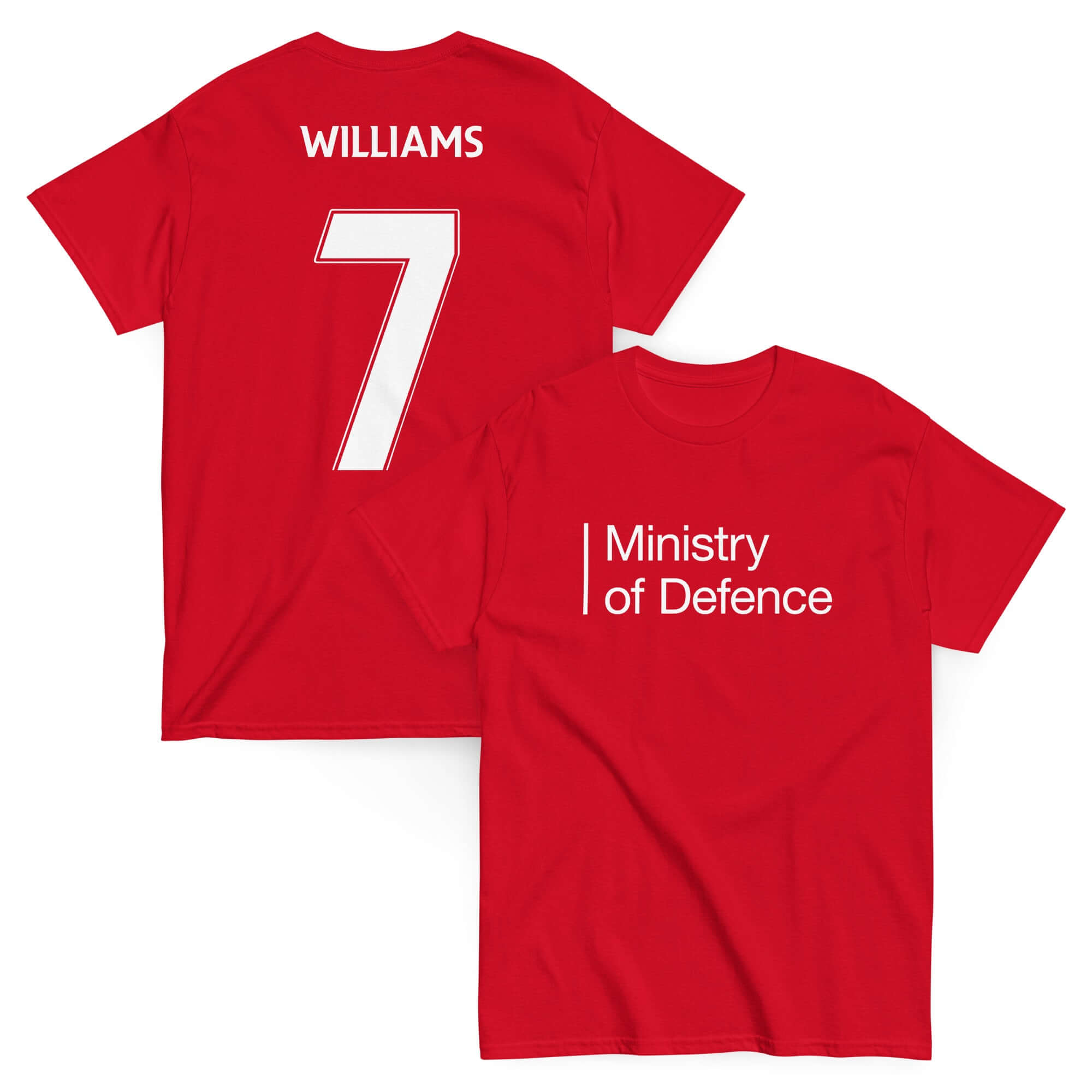 Unisex Short Sleeve T-Shirt - Ministry of Defence by Nottingham Reds