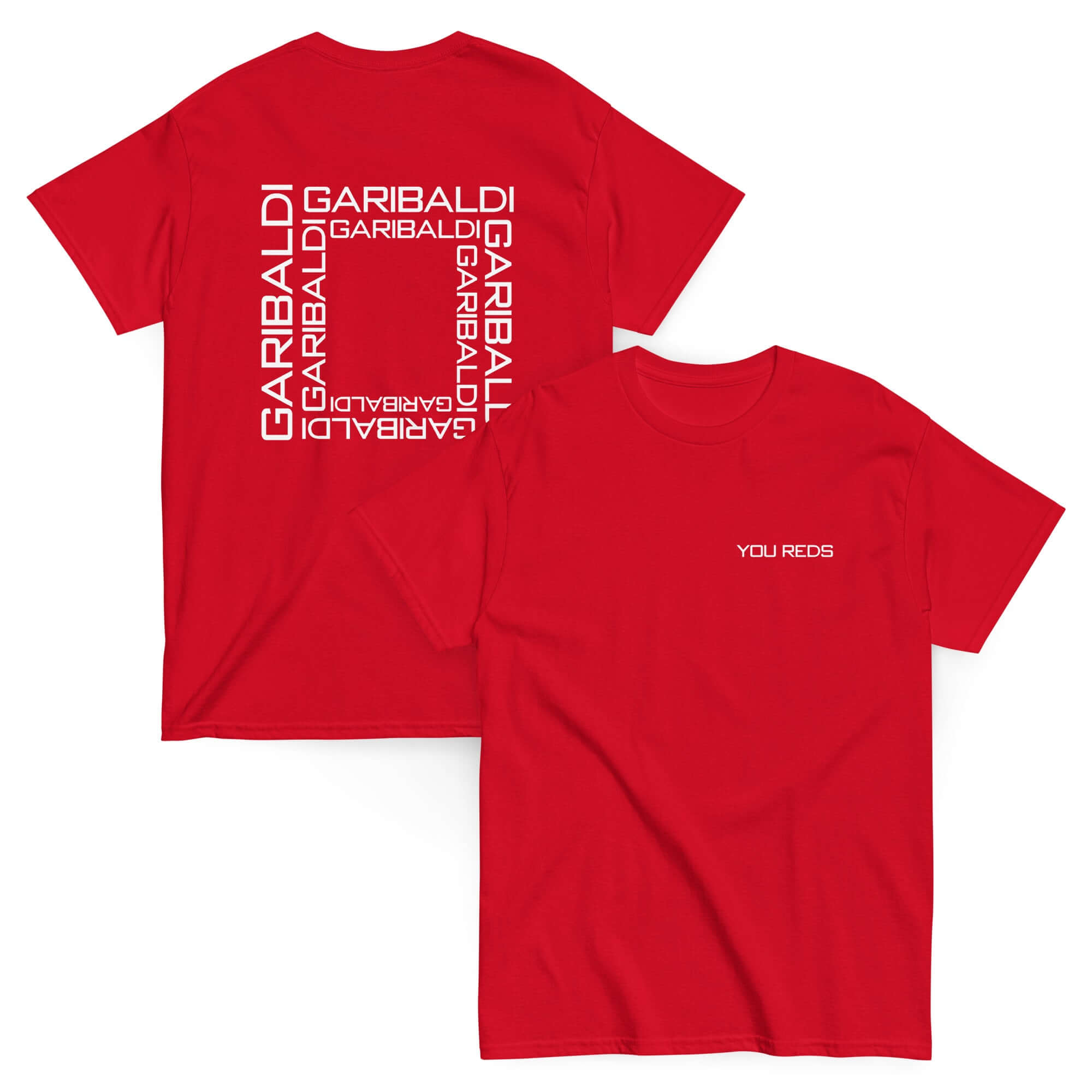 Unisex Short Sleeve T-Shirt - Garibaldi Reds by Nottingham Reds