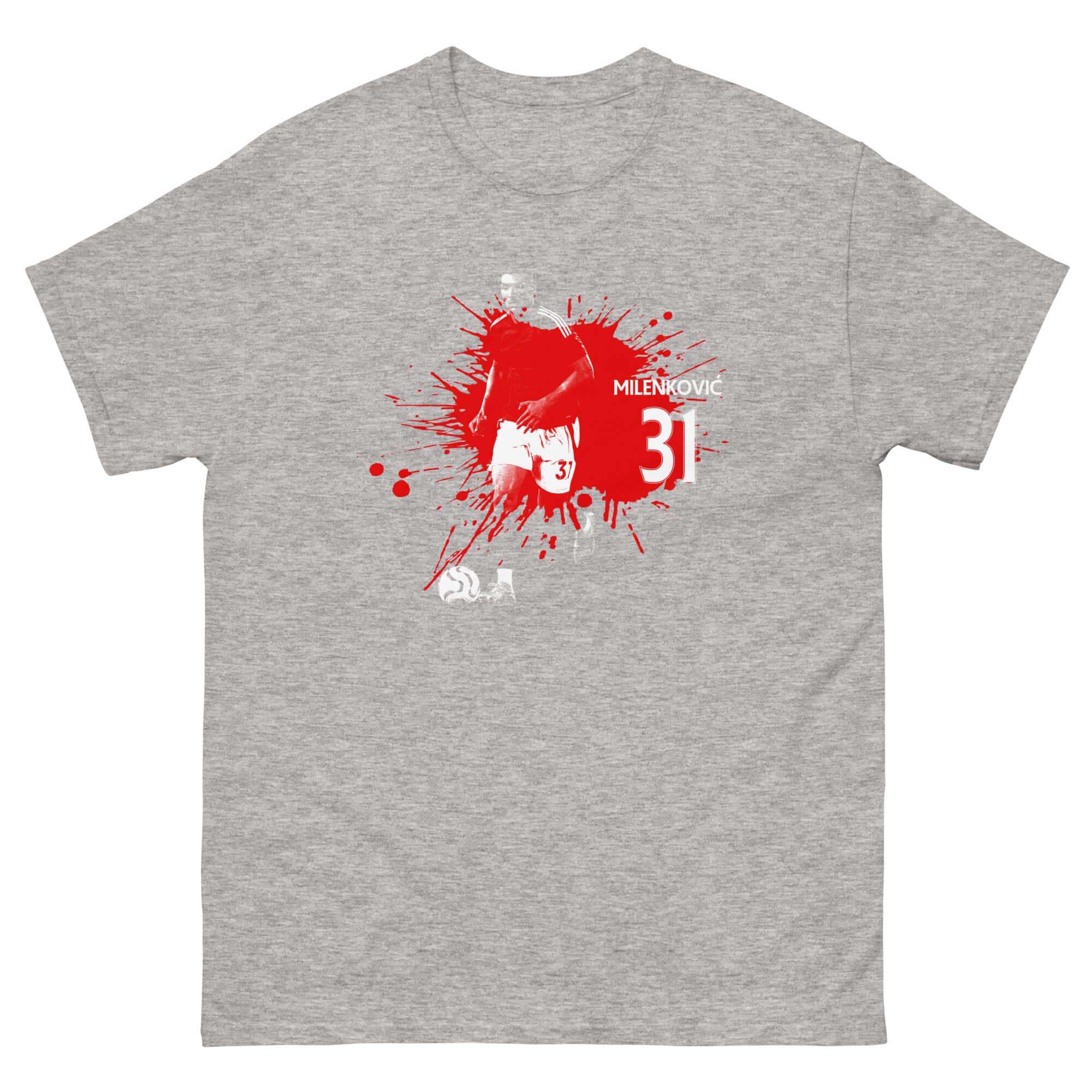 Unisex Short Sleeve T-Shirt - Milenkovic Player Splash by Nottingham Reds