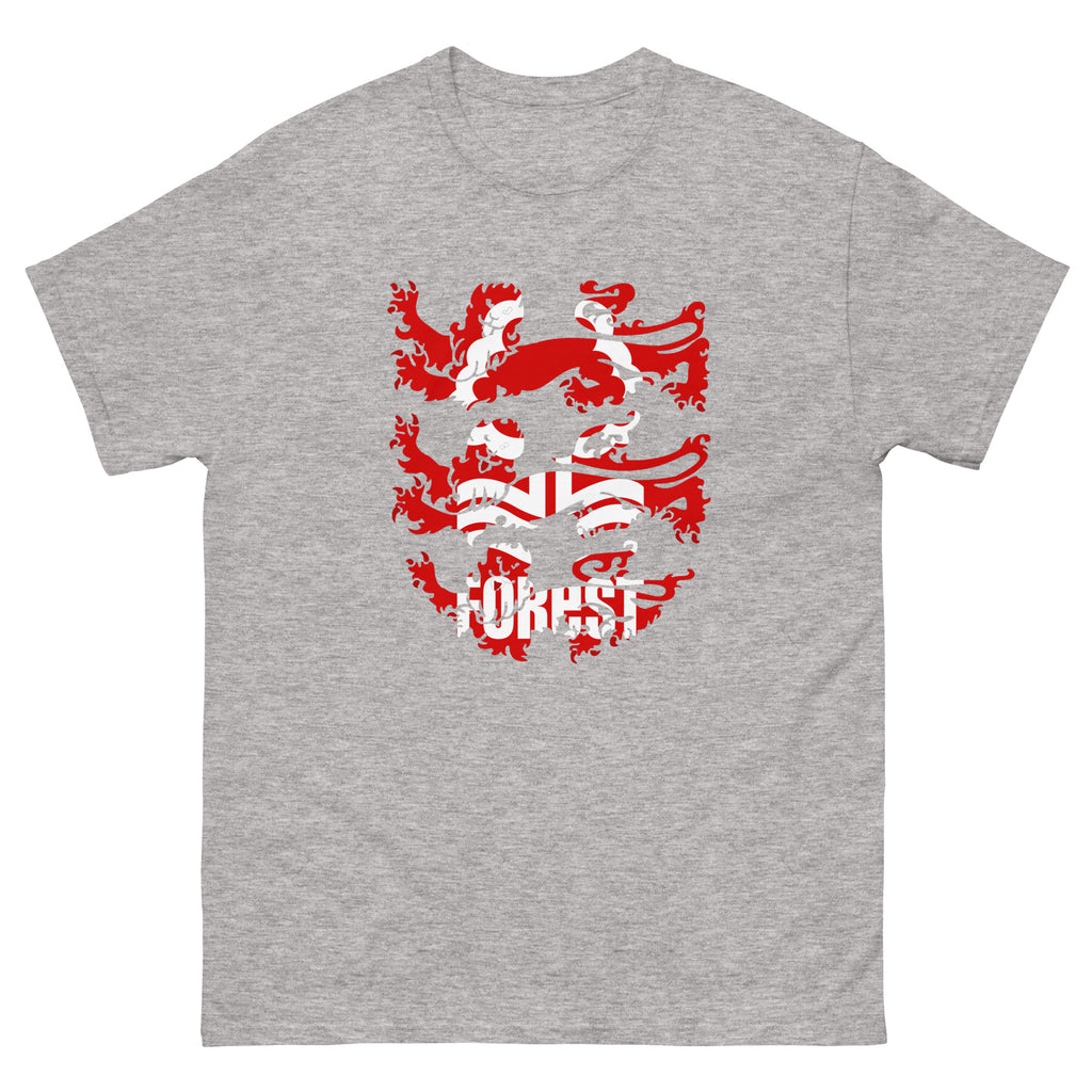 Unisex Short Sleeve T-Shirt - 3 Lions by Nottingham Reds