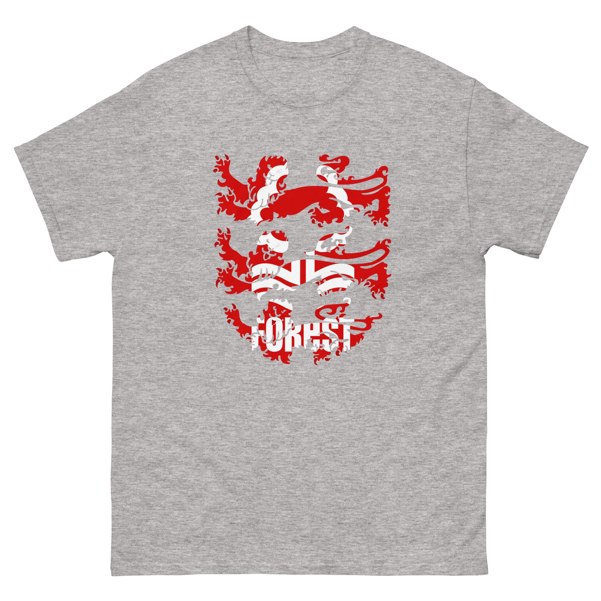 Unisex Youth Short Sleeve T-Shirt - 3 Lions by Nottingham Reds