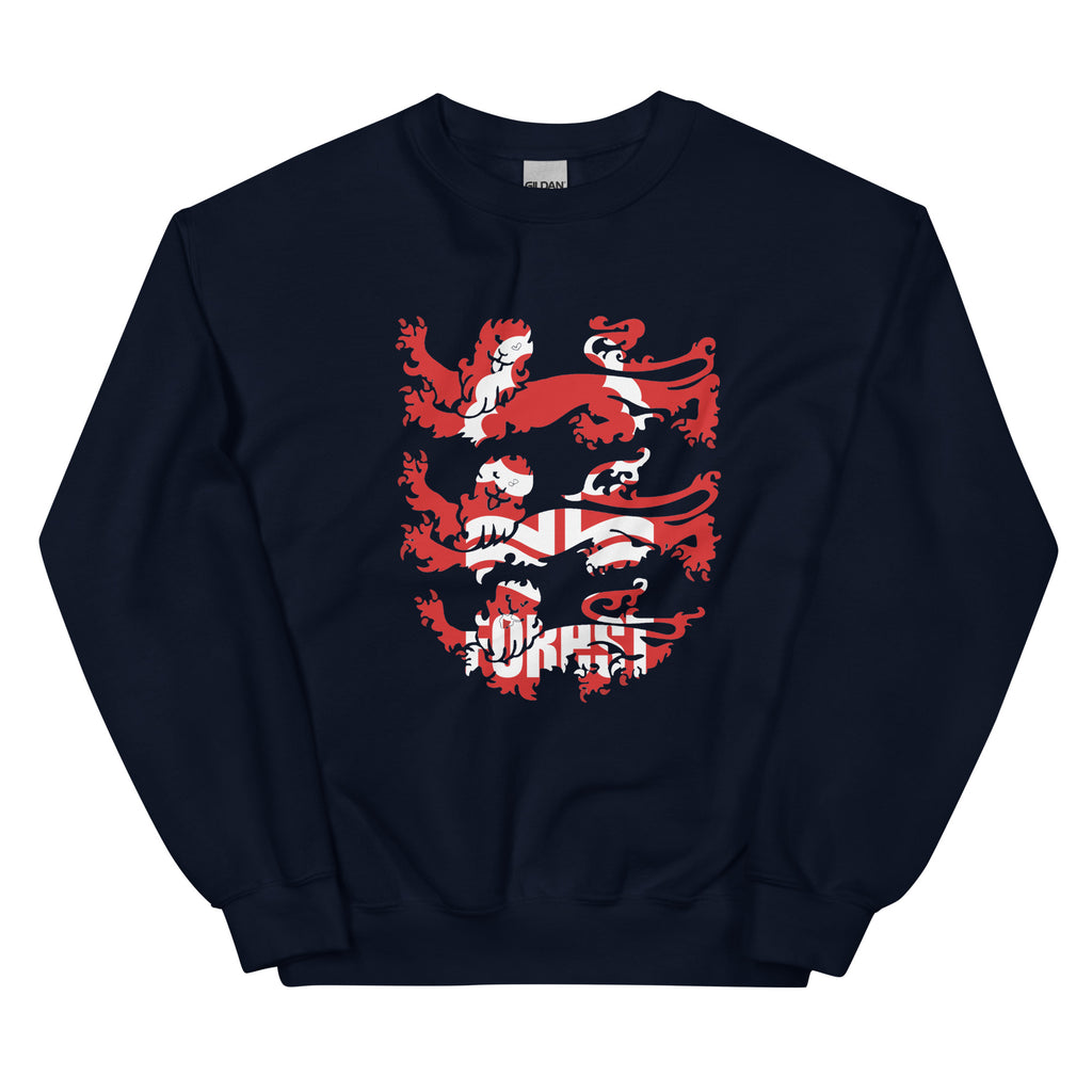 Unisex Sweatshirt - 3 Lions by Nottingham Reds