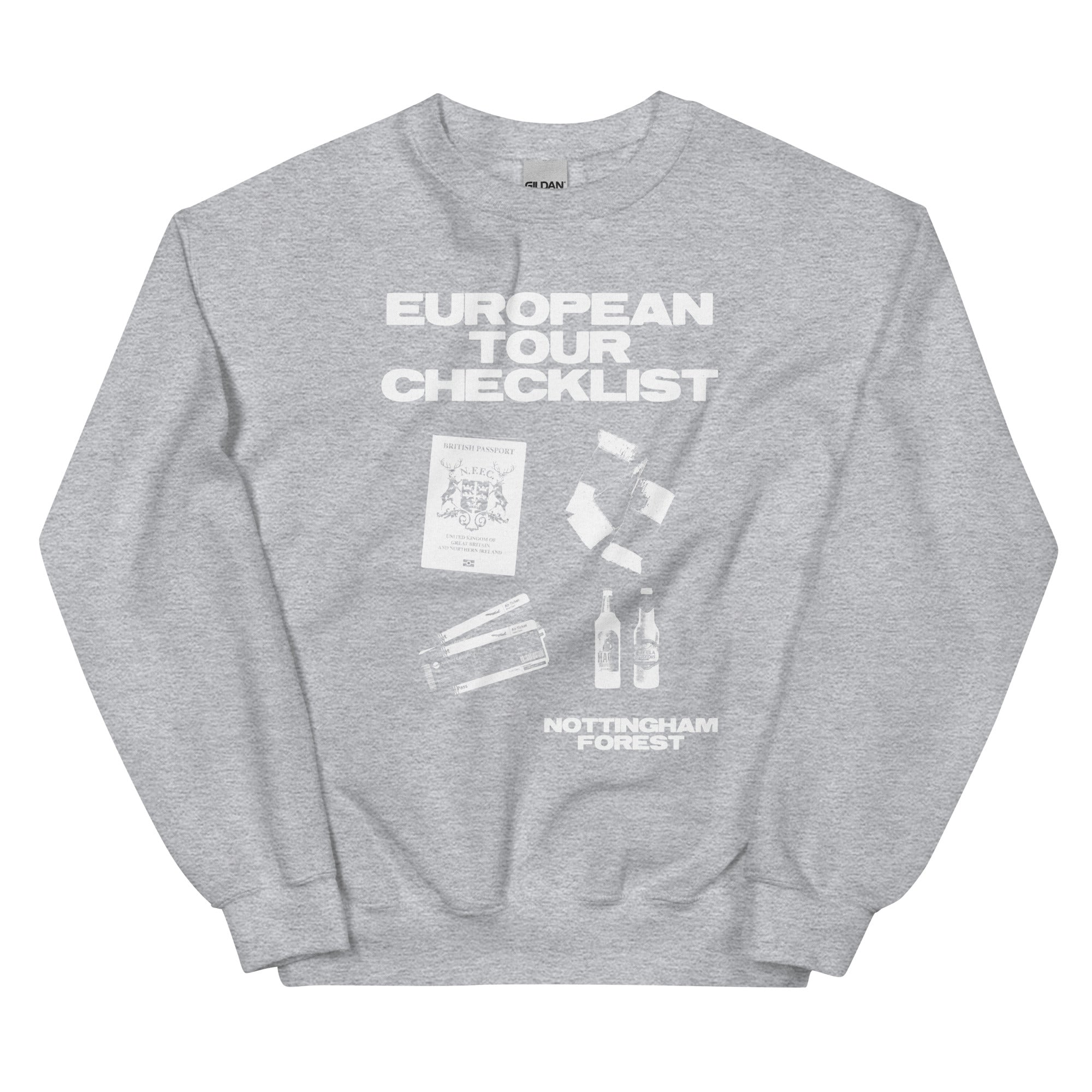 Unisex Sweatshirt - Euro Checklist by Nottingham Reds