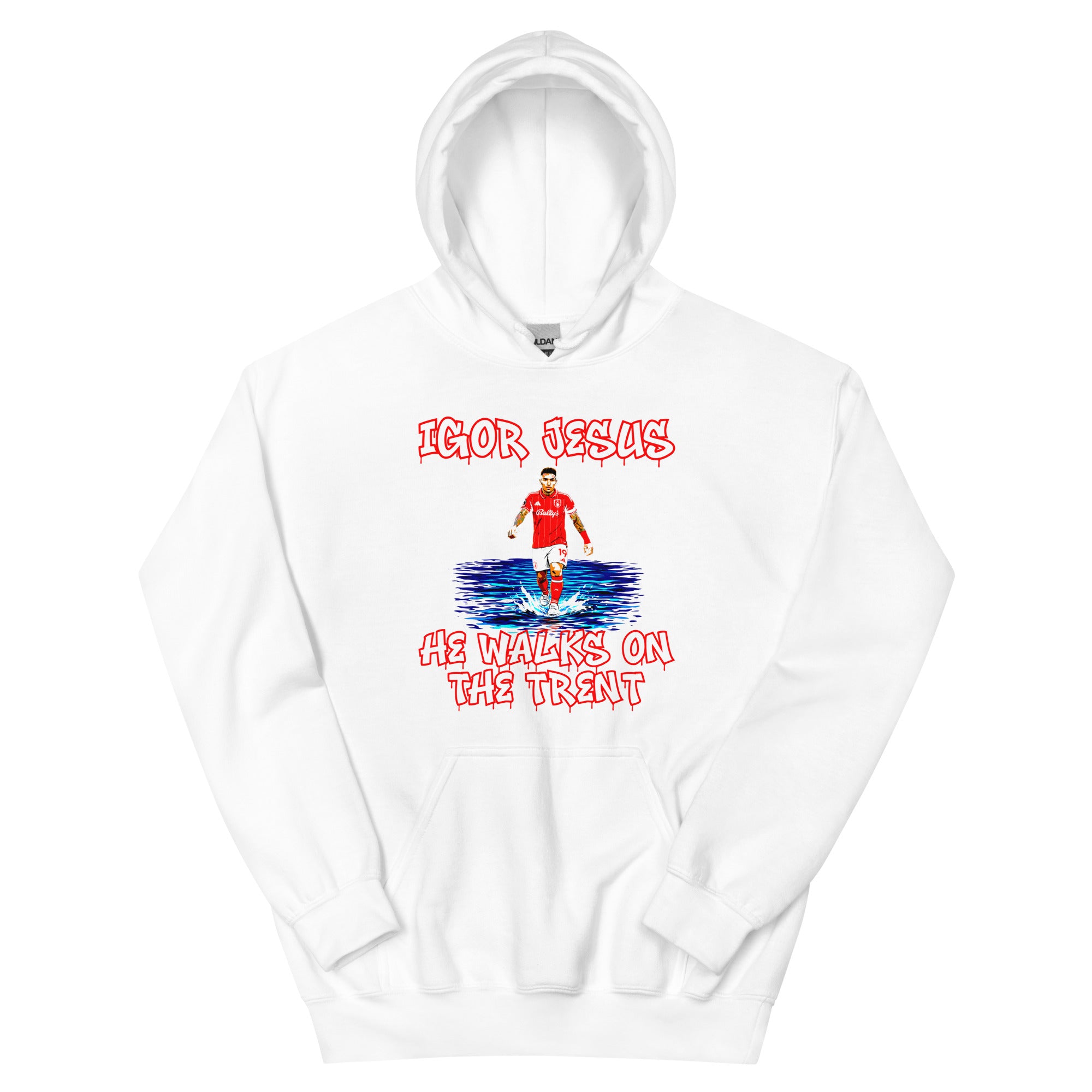 Unisex Hoodie - He walks on the Trent by Nottingham Reds