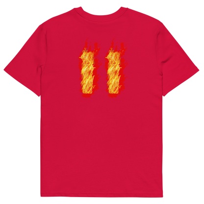 Unisex Short Sleeve T-Shirt - Wood's on Fire  by Nottingham Reds