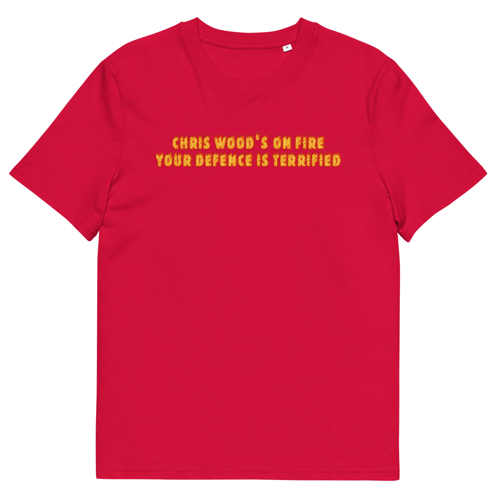 Unisex Short Sleeve T-Shirt - Wood's on Fire by Nottingham Reds
