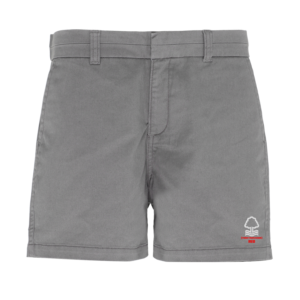 Women's Chino Shorts - Your Town Red by Nottingham Reds