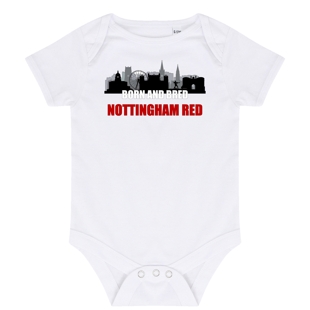 Baby Bodysuit - Born and Bred by Nottingham Reds