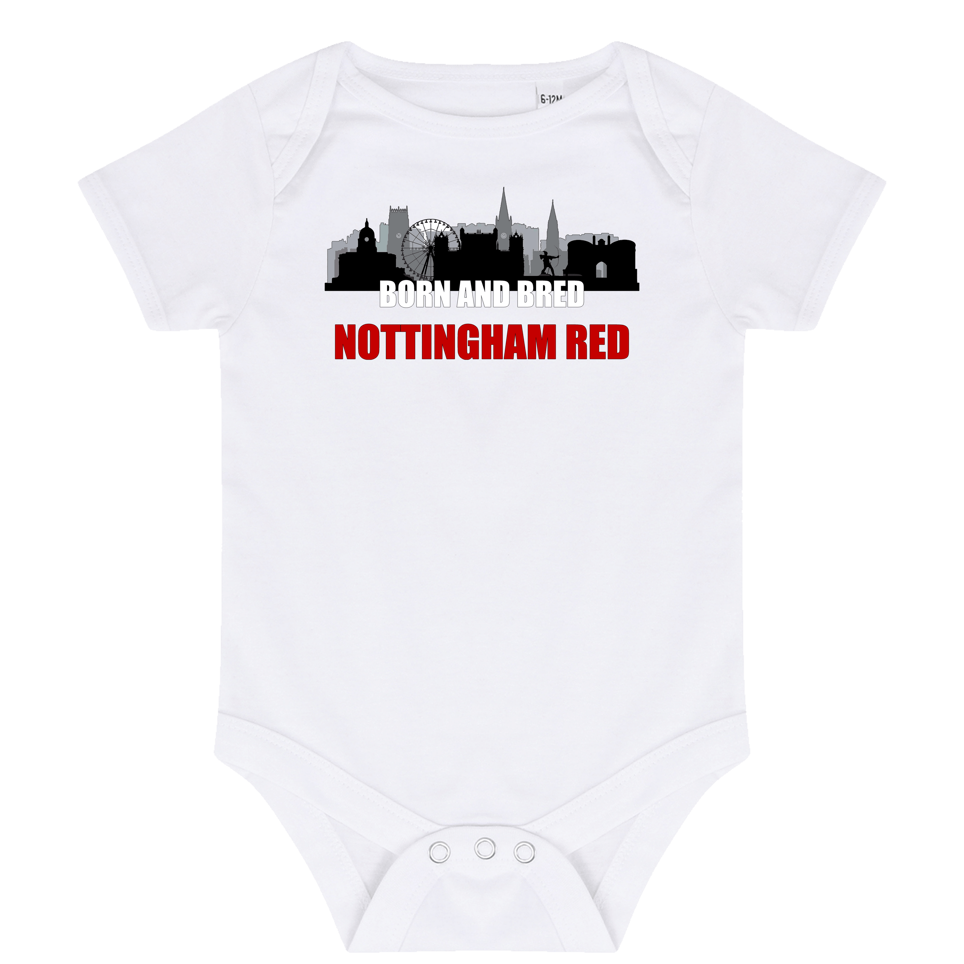 Baby Bodysuit - Born and Bred by Nottingham Reds